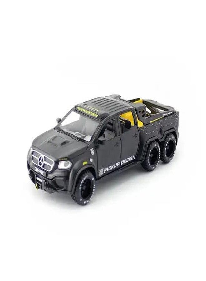 KING FORU 1:24 Scale Exclusive Alloy Metal Pull Back Die-cast Car Model with Sound Light Mini Auto Toy for Kids Metal Model Toy Car with Sound and Light (1.24 Amg Benz-Class Exy 6X6 -Black) - Image 3